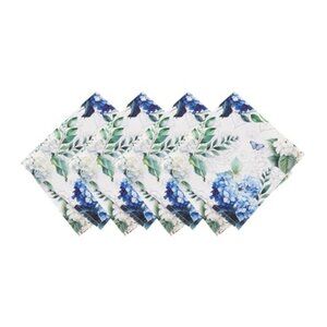 Elrene Hydrangea Bloom Floral Table Linen Collection